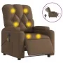 Sillón reclinable de masaje eléctrico tela marrón by , Armchairs - Ref: Foro24-3204702, Price: 294,79 €, Discount: %
