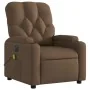 Sillón reclinable de masaje eléctrico tela marrón by , Armchairs - Ref: Foro24-3204702, Price: 294,79 €, Discount: %