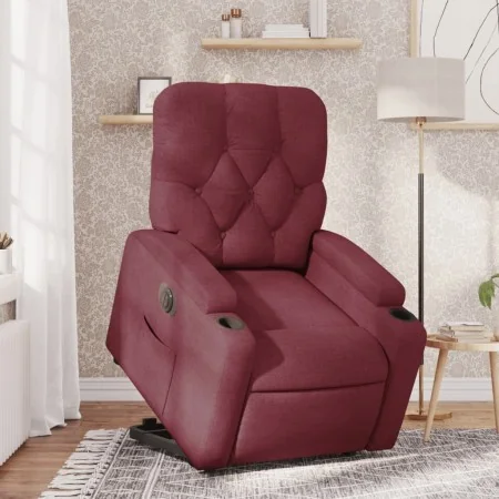 Sillón eléctrico reclinable elevable de tela rojo tinto de , Sillones - Ref: Foro24-3204737, Precio: 331,32 €, Descuento: -5%%