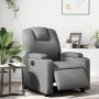 Sillón reclinable eléctrico de cuero sintético gris by , Armchairs - Ref: Foro24-3204419, Price: 294,82 €, Discount: %