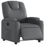 Sillón reclinable eléctrico de cuero sintético gris by , Armchairs - Ref: Foro24-3204419, Price: 294,82 €, Discount: %