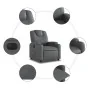 Sillón reclinable eléctrico de cuero sintético gris by , Armchairs - Ref: Foro24-3204419, Price: 294,82 €, Discount: %