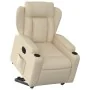 Sillón eléctrico reclinable elevable de tela color crema by , Armchairs - Ref: Foro24-3204515, Price: 335,16 €, Discount: %