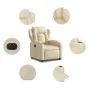 Sillón eléctrico reclinable elevable de tela color crema by , Armchairs - Ref: Foro24-3204515, Price: 335,16 €, Discount: %