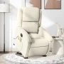 Sillón reclinable de masaje eléctrico elevable terciopelo crema by , Armchairs - Ref: Foro24-3204342, Price: 379,56 €, Discou...