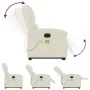 Sillón reclinable de masaje eléctrico elevable terciopelo crema by , Armchairs - Ref: Foro24-3204342, Price: 379,56 €, Discou...