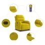 Sillón reclinable masaje eléctrico elevable terciopelo amarillo de , Sillones - Ref: Foro24-3205132, Precio: 362,53 €, Descue...