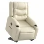Sillón reclinable elevable cuero artificial color crema by , Armchairs - Ref: Foro24-3206552, Price: 345,37 €, Discount: %