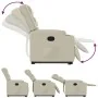 Sillón reclinable elevable cuero artificial color crema by , Armchairs - Ref: Foro24-3206552, Price: 345,37 €, Discount: %