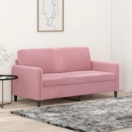 Sofá de 2 plazas terciopelo rosa 140 cm von , Sofas - Ref: Foro24-359445, Preis: 255,41 €, Rabatt: -5%%