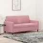 Sofá de 2 plazas terciopelo rosa 140 cm von , Sofas - Ref: Foro24-359445, Preis: 255,41 €, Rabatt: -5%%