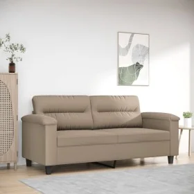 Sofá de 2 plazas de tela microfibra gris taupe