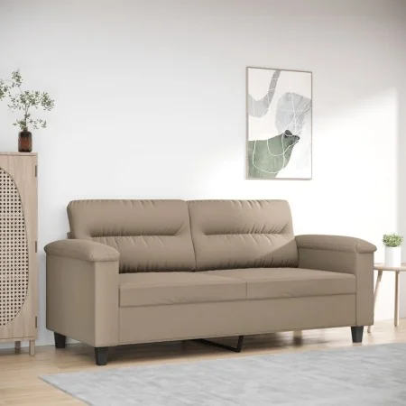 Sofá de 2 plazas de tela microfibra gris taupe 140 cm | Foro24.es | Tu tienda online para hogar, jardín y más Foro24.es