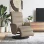 Sillón reclinable masaje reposapiés cuero sintético capuchino by , Armchairs - Ref: Foro24-356728, Price: 257,92 €, Discount:...