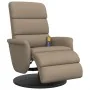 Sillón reclinable masaje reposapiés cuero sintético capuchino by , Armchairs - Ref: Foro24-356728, Price: 257,92 €, Discount:...