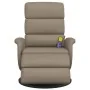 Sillón reclinable masaje reposapiés cuero sintético capuchino by , Armchairs - Ref: Foro24-356728, Price: 257,92 €, Discount:...