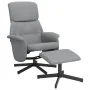 Sillón reclinable con reposapiés tela gris claro | Foro24.es | Tu tienda online para hogar, jardín y más Foro24.es