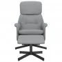 Sillón reclinable con reposapiés tela gris claro | Foro24.es | Tu tienda online para hogar, jardín y más Foro24.es