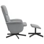 Sillón reclinable con reposapiés tela gris claro | Foro24.es | Tu tienda online para hogar, jardín y más Foro24.es
