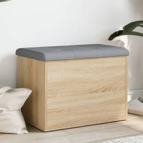 Banco con almacenaje madera ingeniería roble Sonoma 62x42x45 cm von , Bänke für Hallen und Lager - Ref: Foro24-835042, Preis:...