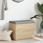 Banco con almacenaje madera ingeniería roble Sonoma 62x42x45 cm von , Bänke für Hallen und Lager - Ref: Foro24-835042, Preis:...