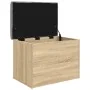 Banco con almacenaje madera ingeniería roble Sonoma 62x42x45 cm von , Bänke für Hallen und Lager - Ref: Foro24-835042, Preis:...