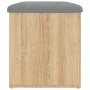 Banco con almacenaje madera ingeniería roble Sonoma 62x42x45 cm von , Bänke für Hallen und Lager - Ref: Foro24-835042, Preis:...