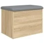 Banco con almacenaje madera ingeniería roble Sonoma 62x42x45 cm von , Bänke für Hallen und Lager - Ref: Foro24-835042, Preis:...