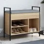 Banco zapatero madera de ingeniería roble Sonoma 65,5x32x57,5cm by , Benches for halls and storage - Ref: Foro24-835203, Pric...