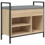 Banco zapatero madera de ingeniería roble Sonoma 65,5x32x57,5cm by , Benches for halls and storage - Ref: Foro24-835203, Pric...