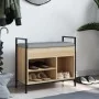 Banco zapatero madera de ingeniería roble Sonoma 65,5x32x57,5cm by , Benches for halls and storage - Ref: Foro24-835203, Pric...