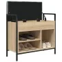 Banco zapatero madera de ingeniería roble Sonoma 65,5x32x57,5cm by , Benches for halls and storage - Ref: Foro24-835203, Pric...