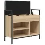 Banco zapatero madera de ingeniería roble Sonoma 65,5x32x57,5cm by , Benches for halls and storage - Ref: Foro24-835203, Pric...