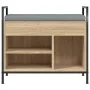 Banco zapatero madera de ingeniería roble Sonoma 65,5x32x57,5cm by , Benches for halls and storage - Ref: Foro24-835203, Pric...