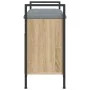 Banco zapatero madera de ingeniería roble Sonoma 65,5x32x57,5cm by , Benches for halls and storage - Ref: Foro24-835203, Pric...
