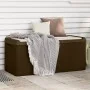 Caja de almacenaje jardín con cojín de asiento PP marrón 350 L | Foro24.es | Tu tienda online para hogar, jardín y más Foro24.es