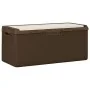 Caja de almacenaje jardín con cojín de asiento PP marrón 350 L | Foro24.es | Tu tienda online para hogar, jardín y más Foro24.es