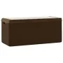 Caja de almacenaje jardín con cojín de asiento PP marrón 350 L | Foro24.es | Tu tienda online para hogar, jardín y más Foro24.es