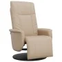 Sillón reclinable con reposapiés cuero sintético capuchino by , Armchairs - Ref: Foro24-356508, Price: 211,76 €, Discount: %