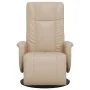 Sillón reclinable con reposapiés cuero sintético capuchino by , Armchairs - Ref: Foro24-356508, Price: 211,76 €, Discount: %