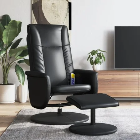Sillón reclinable masaje con reposapiés cuero sintético negro von , Sessel - Ref: Foro24-356520, Preis: 147,43 €, Rabatt: %