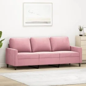 Sofá de 3 plazas terciopelo rosa 180 cm by , Sofas - Ref: Foro24-359212, Price: 308,68 €, Discount: %