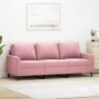 Sofá de 3 plazas terciopelo rosa 180 cm by , Sofas - Ref: Foro24-359212, Price: 308,68 €, Discount: %