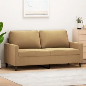 Sofá de 2 plazas terciopelo marrón 140 cm von , Sofas - Ref: Foro24-359206, Preis: 197,24 €, Rabatt: %