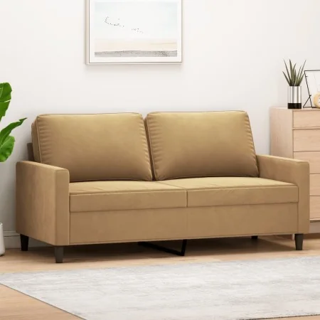 Sofá de 2 plazas terciopelo marrón 140 cm von , Sofas - Ref: Foro24-359206, Preis: 197,24 €, Rabatt: %
