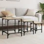 Mesas de centro apilables 3 pzas madera ingeniería roble Sonoma by , Coffee table - Ref: Foro24-838934, Price: 47,99 €, Disco...
