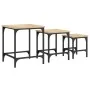Mesas de centro apilables 3 pzas madera ingeniería roble Sonoma by , Coffee table - Ref: Foro24-838934, Price: 47,99 €, Disco...