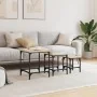 Mesas de centro apilables 3 pzas madera ingeniería roble Sonoma by , Coffee table - Ref: Foro24-838934, Price: 47,99 €, Disco...