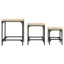 Mesas de centro apilables 3 pzas madera ingeniería roble Sonoma by , Coffee table - Ref: Foro24-838934, Price: 47,99 €, Disco...