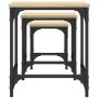Mesas de centro apilables 3 pzas madera ingeniería roble Sonoma by , Coffee table - Ref: Foro24-838934, Price: 47,99 €, Disco...